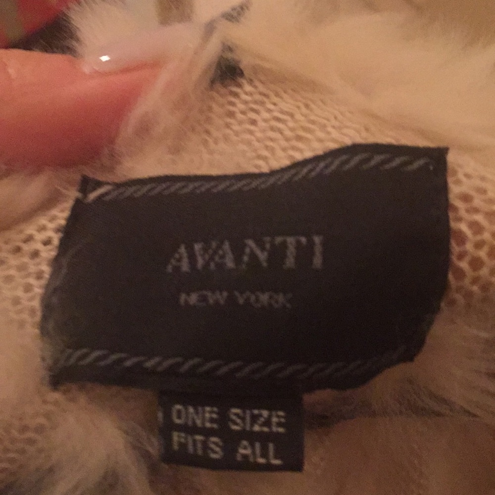 Sheared Rabbit Poncho - Picture 2 of 3